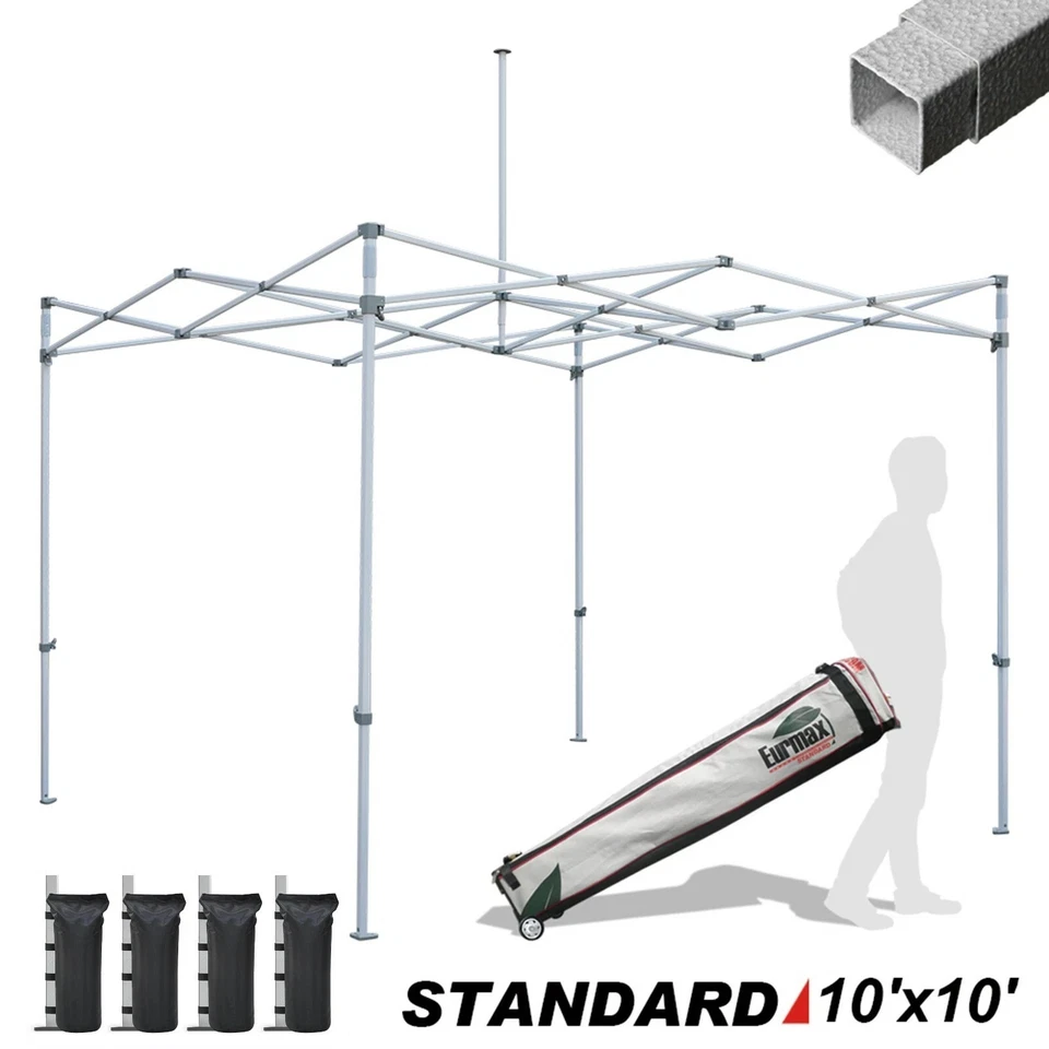Eurmax USA Standard 10x10 Canopy Frame with Weight Bag,Frame ONLY