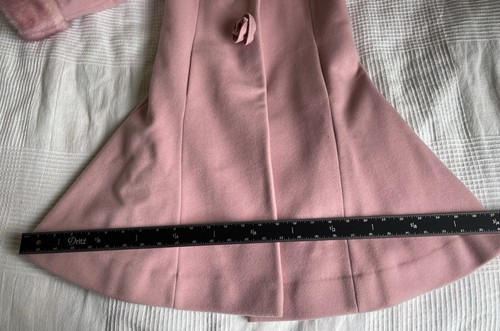 Rothschild Girls Size 6x Frost Pink Wool Blend Coat Faux Fur Trim W/Purse/Hat - Picture 20 of 22