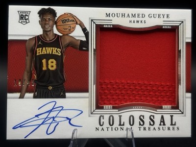 2023-24 National Treasures Mouhamed Gueye #CMA-MGY Colossal Material RPA- Hawks