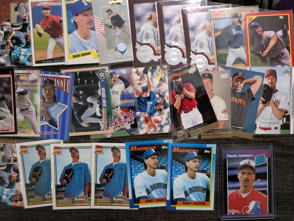 Lote de 110 tarjetas de béisbol - RANDY JOHNSON Topps Fleer Upper Deck Insert MLB RC Foto 4 de 4
