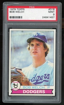 1979 Topps Bob Welch #318 PSA 9 MINT Centered and Vibrant Wow!