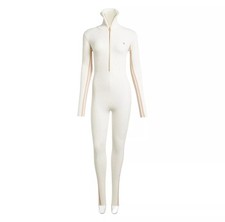 Women's Adidas Originals Off White Premium Knit Stretch Jumpsuit IX0958 L New