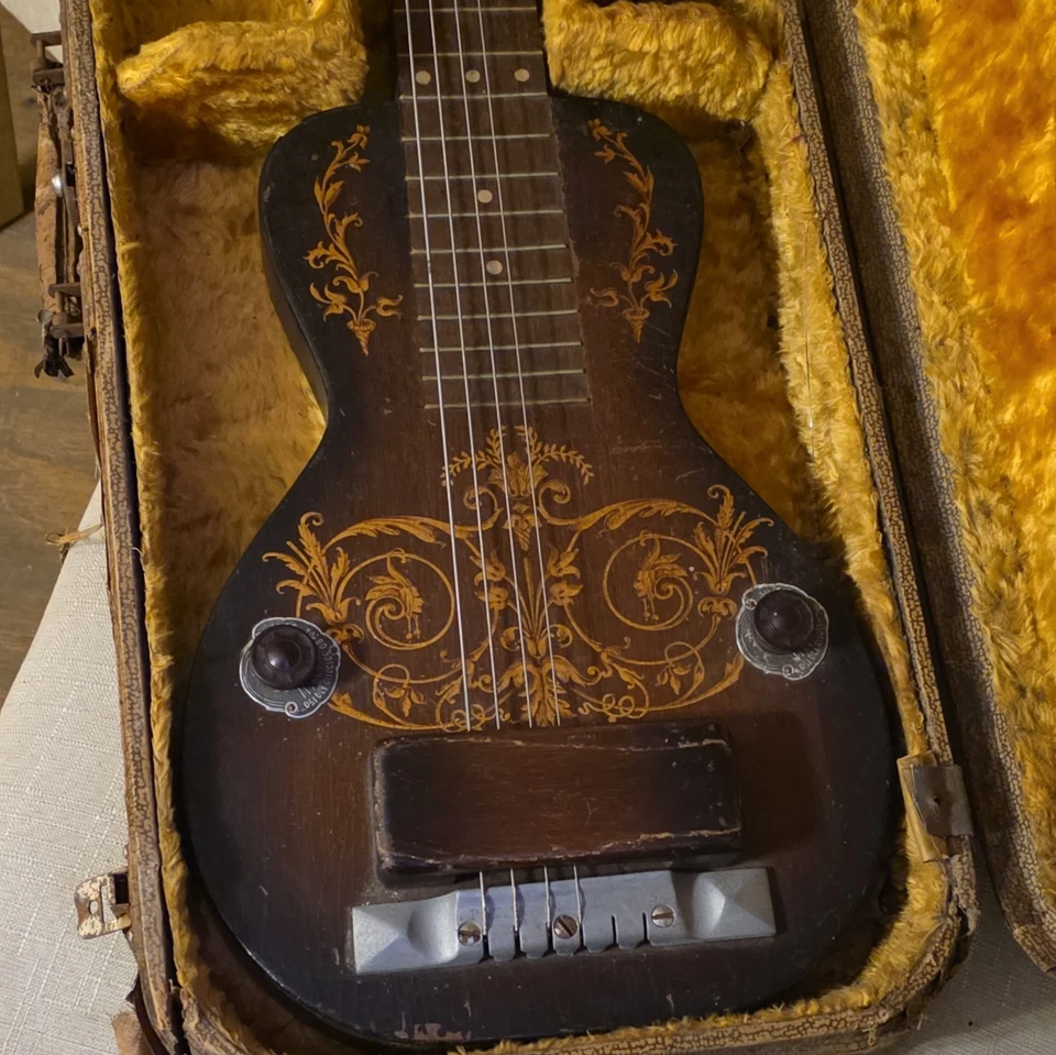Vintage 1940’s OAHU Diana Deluxe Lap Steel Guitar & Case - Image 2 of 4