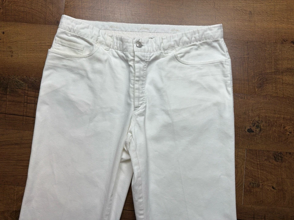 Pantalones de mezclilla Brioni Marmolada blancos para hombre clásicos 5 bolsillos talla real *36X27,5 Foto 4 de 4