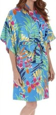 Natori 2 Piece Nightgown Robe PJs Sleepwear Y2K Vintage Colorful Matching Set