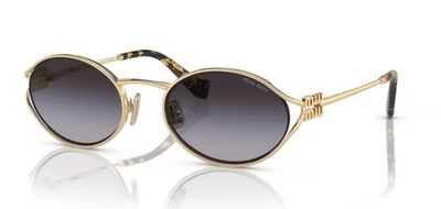 Miu Miu 52YS 54 ZVN5D1 Sonnenbrille Hellgold/Grau getönt