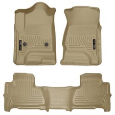 Husky Liners Tan Weatherbeater 1st 2nd Row Floor Mats For 15-20 Tahoe Yukon