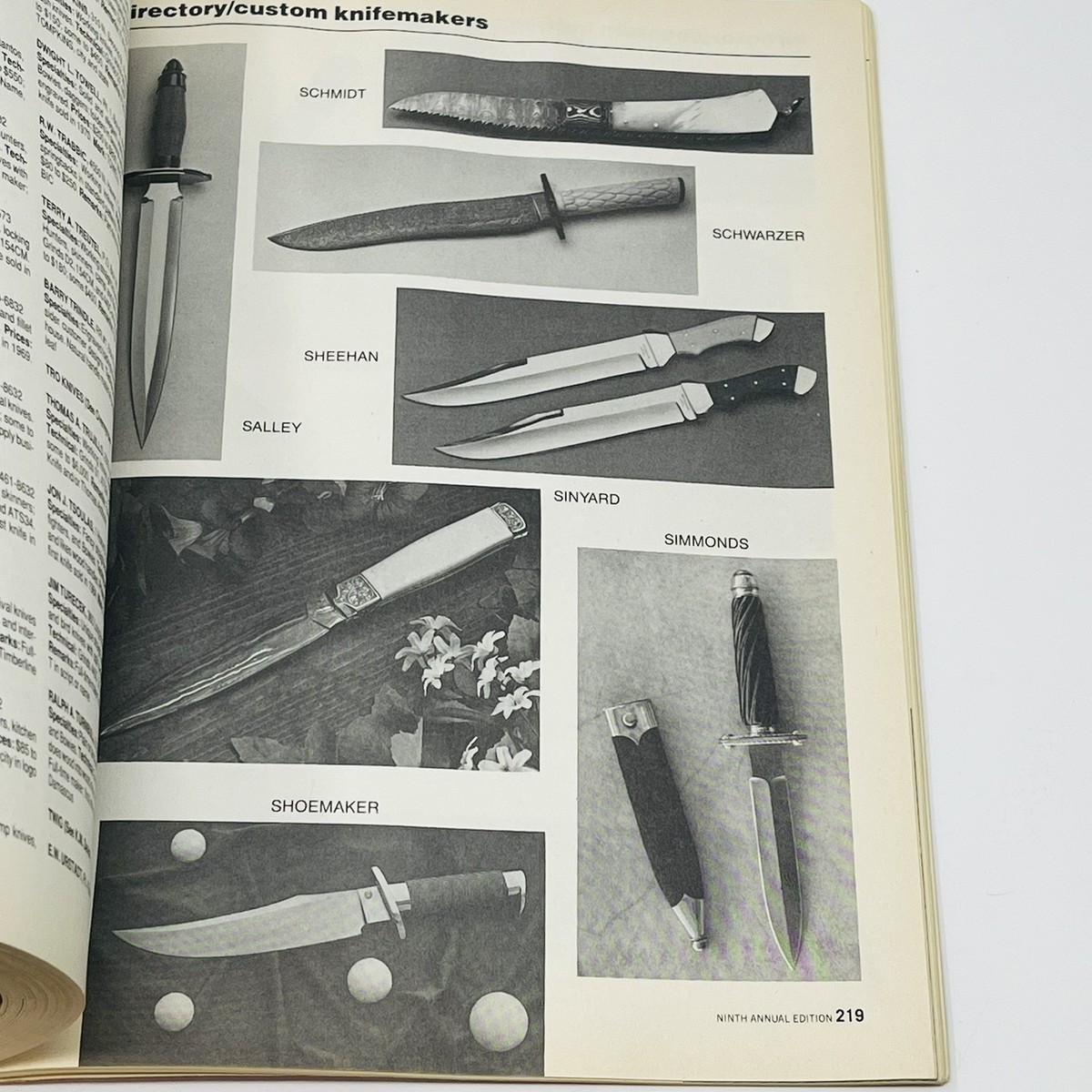 Knives 9th Ninth Annual Edition 89 1989 Book Ken Warner