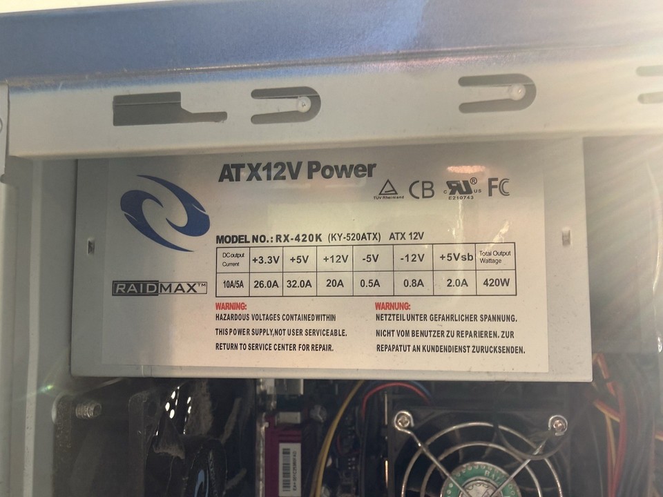 Vintage Raidmax Scorpio ATX-868 Pc Case&Parts Great For Retrogaming ...