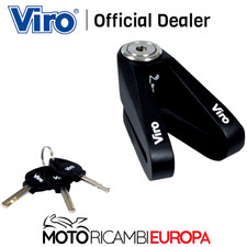 LUCCHETTO VIRO NEW HARDENED BLOCCA DISCO 166 NERO ACCIAIO SCOOTER MOTO ANTIFURTO