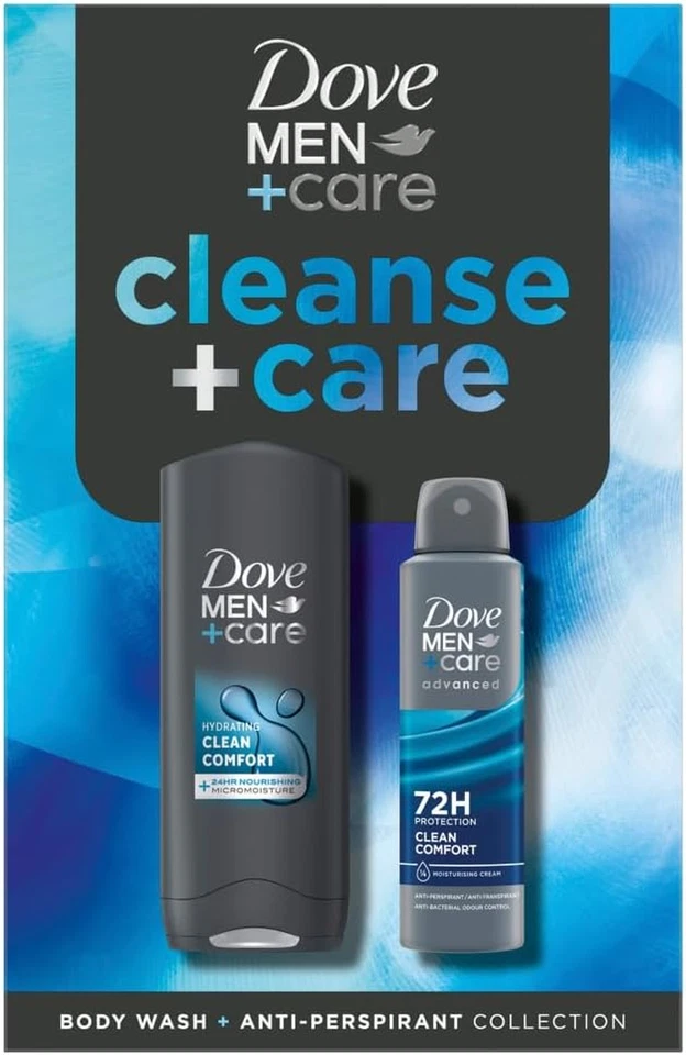 UNILEVER Dove Men+Care Cleanse+Care Duo Gift Set with a Body Wash and an Anti-Perspirant