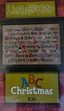 Lizzie Kate ABC Christmas Cross Stitch Chart with Fabric 