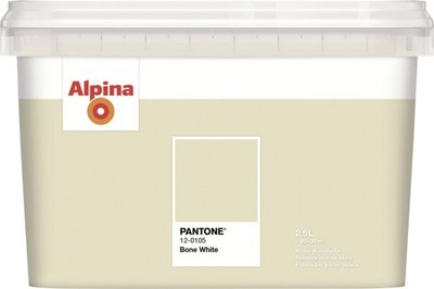 Alpina Wandfarbe Pantone matt bone white 2,5 L  Wandfarbe