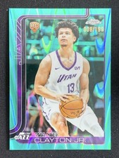 Walter Clayton Jr. 2025-26 Topps Chrome RayWave Aqua Refractor Base RC /199 #268