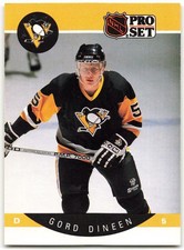 1990-91 Pro Set #233 Gord Dineen Pittsburgh Penguins