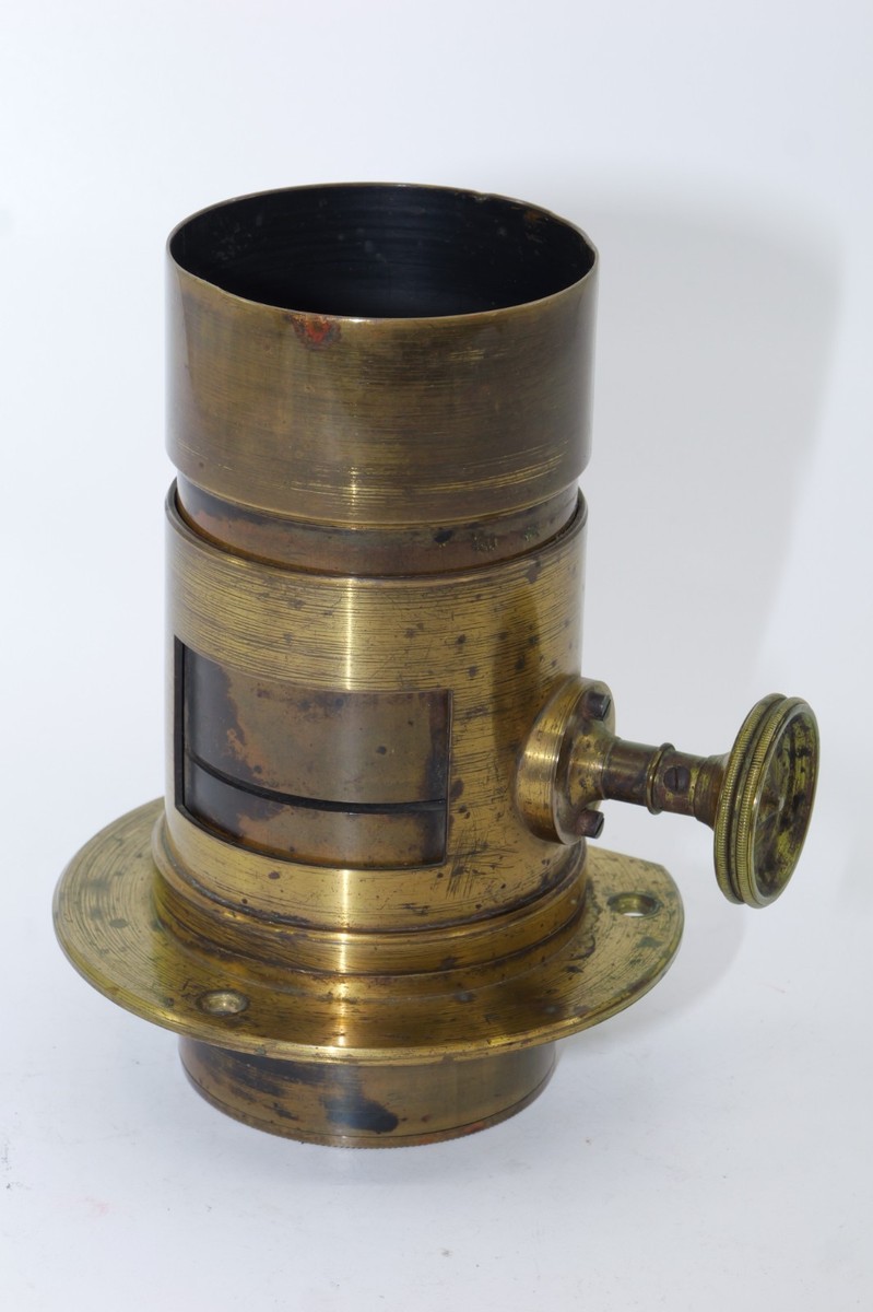 CC Harrison 7'' f3.7 Brass Petzval Lens. New YorK. Circa. 1864