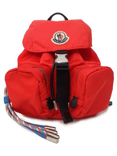 MONCLER MINI DAUPHINE Bag Handbag Red and Black Nylon Leather Women Purse #T1218