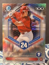 2026 Bowman Chrome Aidan Miller Top 100 Prospects #BTP-24 Philadelphia Phillies 