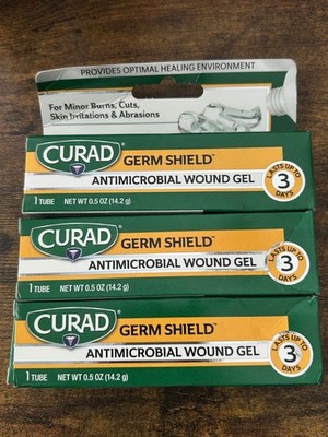 Curad Silver Solution Antimicrobial Wound Gel No Sting 0.5 Oz Ea 3 Pack Exp3/27