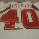 Mike Alstott Signed Tampa Bay White Football Jersey (Beckett) COA