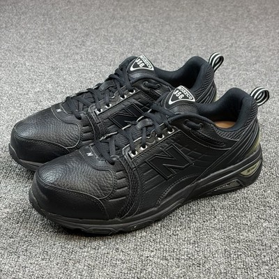 New Balance 856 Rollbar Cross Training Shoes Black Leather Mens Size 9.5 4E