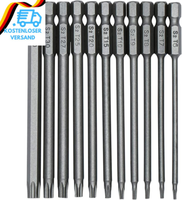 "11 StüCk Torx Lang Schraubendreher Bit Set 1/4\" Magnetisch Sternenkopf Schrauben"