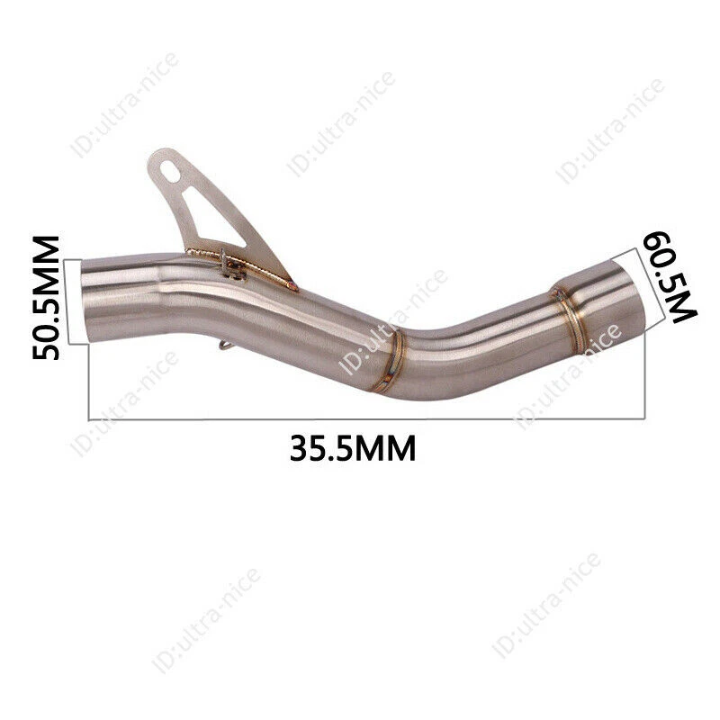 Средняя выхлопная труба насадка 51 мм для Ducati Monster 1200 821 2014-2018 - Изображение 3 из 4