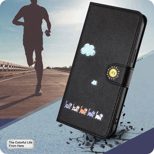 Flip Cat Leather Wallet Phone Case For Samsung S23 S22 S21 S20 Ultra Note 20 - 第 35/46 張圖片