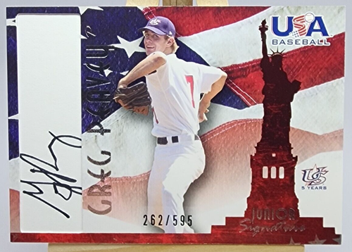 Greg Peavey 2006-07 USA Baseball Box Set Signatures Black #A-39 /595 Auto