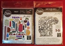 Sizzix 3D Texture Fades Embossing A6, pk of Thinlits, by Tim Holtz-Botanical