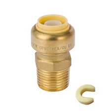 EFIELD (2 to 100 Packs) 1/2"Push Fit ×1/2" Male Adapter Brass Fitting Lead Free