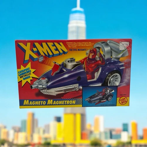 VTG X-Men MAGNETO MAGNETRON 1994 Catapult Launches Metallic Disks TOY BIZ NIB