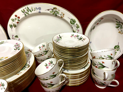 Minton Meadow Bone China 65 Piece Lot Of 11 (5 Piece Place