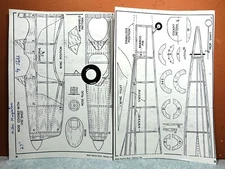 MILES MAGISTER BALSA FREE FLIGHT MODEL AIRPLANE PLANS 27" WINGSPAN