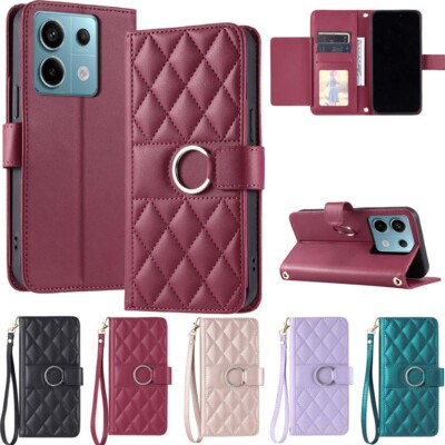 For Xiaomi Redmi Note 13 Pro 12 11 10 13C Wallet Flip Leather Phone Case  Cover