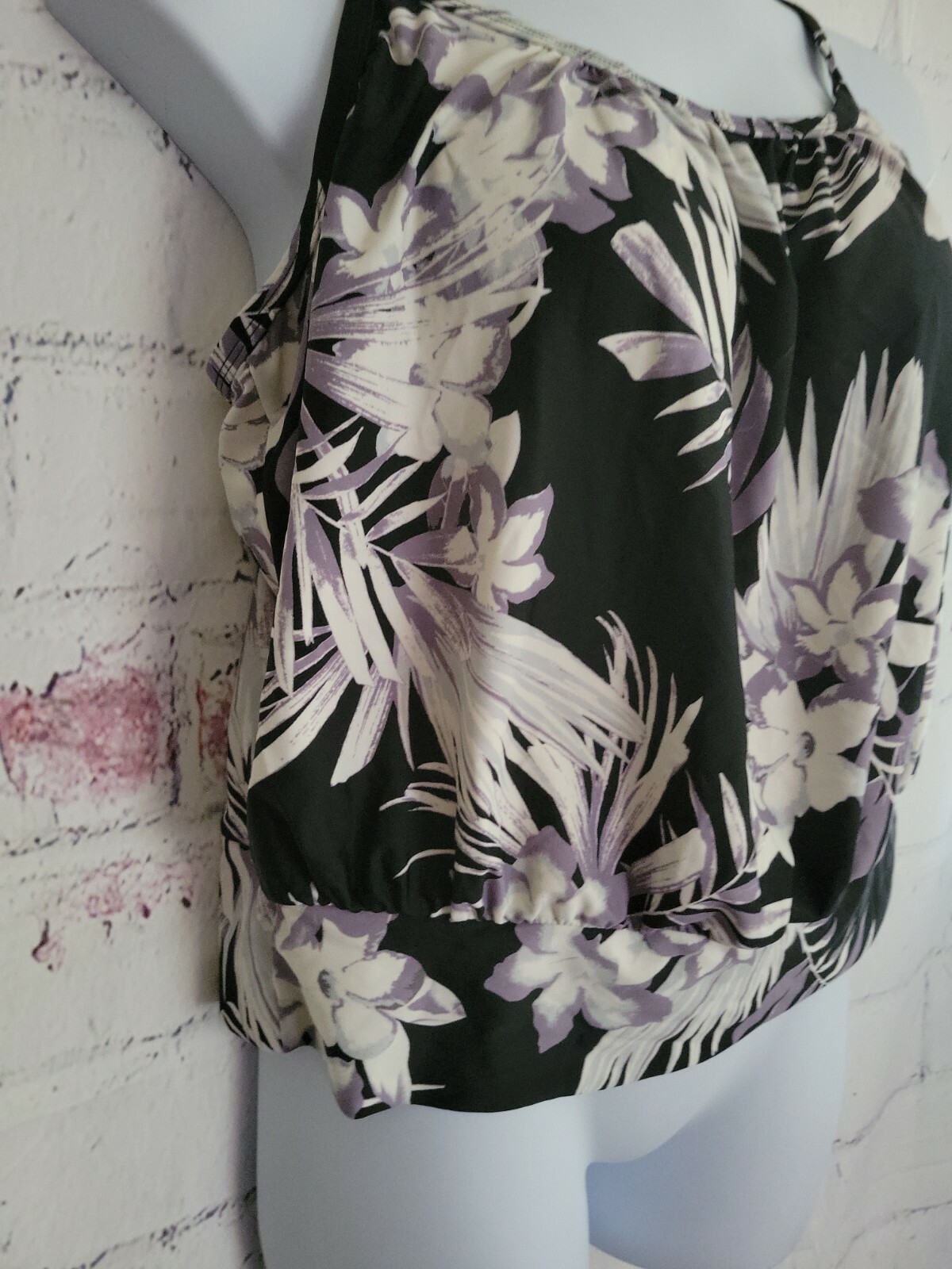 Kona Sol Swimsuit Blouson Tankini Top only Plus 16W M… Gem