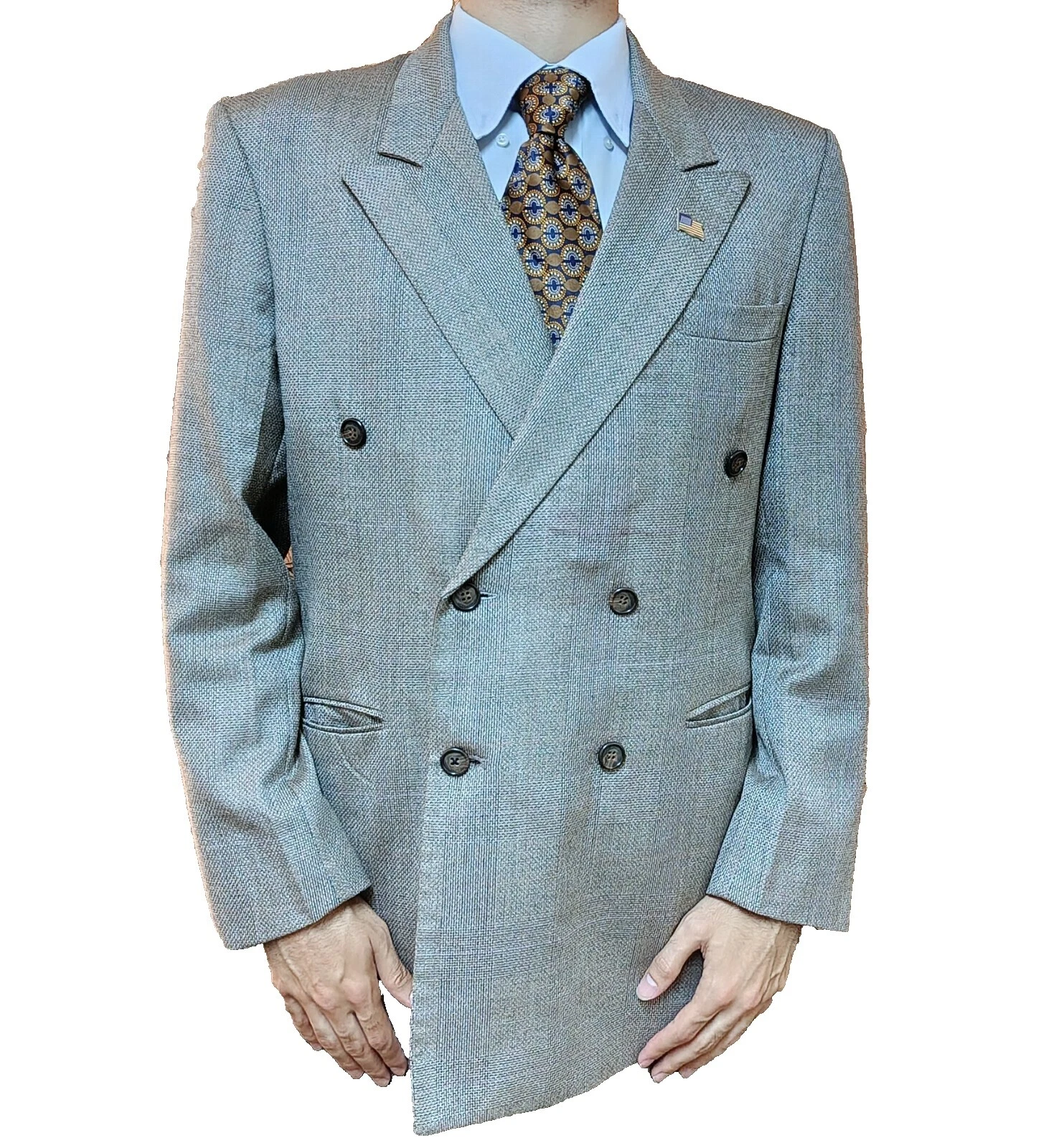 Wool Blend Brown 1970s Vintage Suits for Men