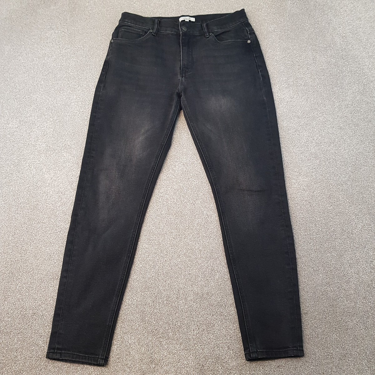 Arne Mens Jeans 30x29 Black Stretch Slim Skinny Denim Zip Fly W30