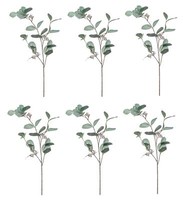 6Er Set KüNstliche Eucalyptus Zweige H. 73Cm GrüN Grau Emerald BläTterzweig