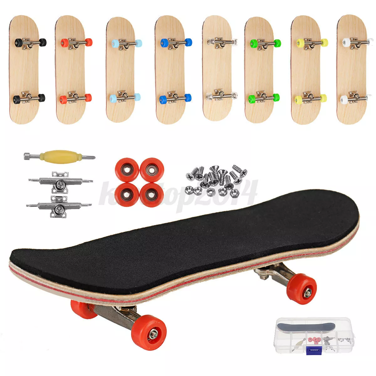 SeekFunning Mini Fingerboard Toy Finger Skateboards Set with Ramp