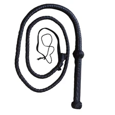 Indiana Jones Bullwhip - Genuine Cowhide Leather - 4ft 8 Plait Heavy Duty Whip