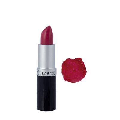 benecos NATURAL LIPSTICK pink rose - 4,5g Soft kissable lips - Deep Pink Shade