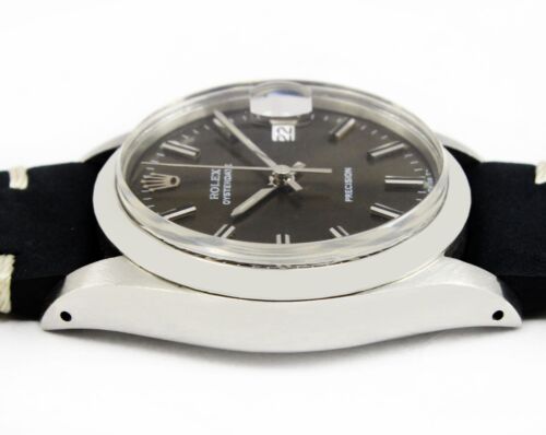 Vintage Rolex Oyster Date Precision Winding Sunburst Brown Men 34mm Watch 6694 - Picture 9 of 11
