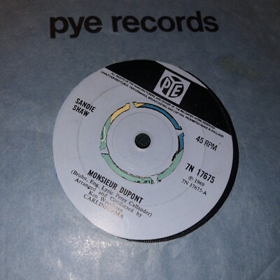 Sandie Shaw Monsieur Dupont Voice in the Crowd 1969 Rock Pop 7'' UK 45 Single