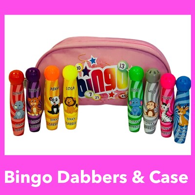 Bingo Tupfer Bingo Etui Rosa Set für Bingoliebhaber Bingospieler Geschenk PINKDINKY
