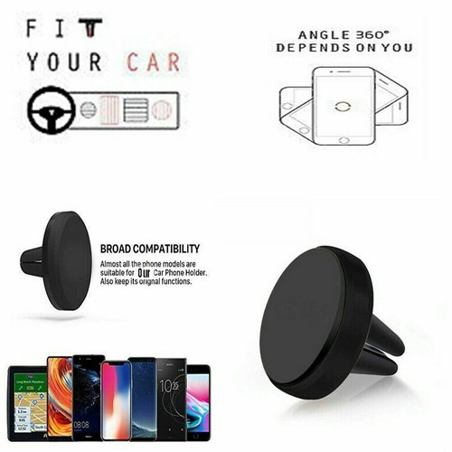 SUPPORT UNIVERSEL AIMANT MAGNETIQUE VOITURE SMARTPHONE TELEPHONE APPLE SAMSUNG - Photo 5 sur 8