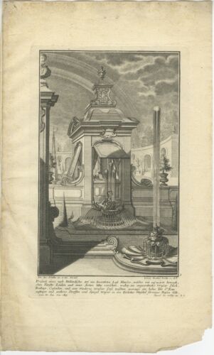 Pl. 3 estampados antiguos de un pabellón holandés de Schübler (c.1724) - Imagen 1 de 1
