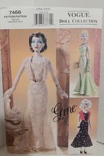 Vogue 7466 GENE Doll 15.5" Fashion Circa 1930 Dress Vest Hollywood UNCUT Sew