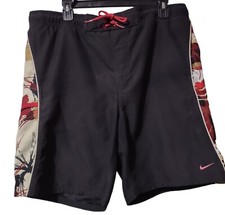 Nike Board Trunks M Mens Swimwear Surf Gorp Core Black Floral Graphic Athleisure