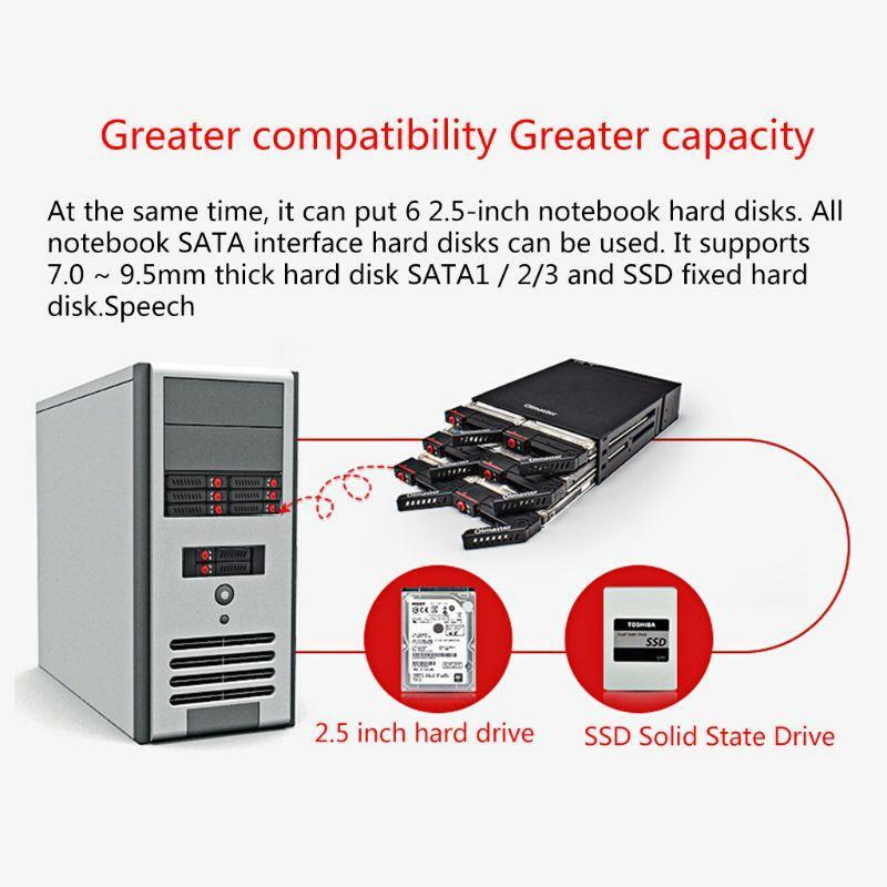 MR-6601 6 Bay Hard Disk Enclosure Rack Data Storage for 2.5